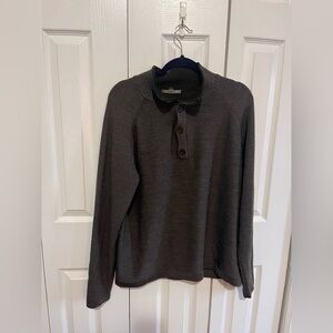 Smartwool Button Henley Sweater Brown Men's Large